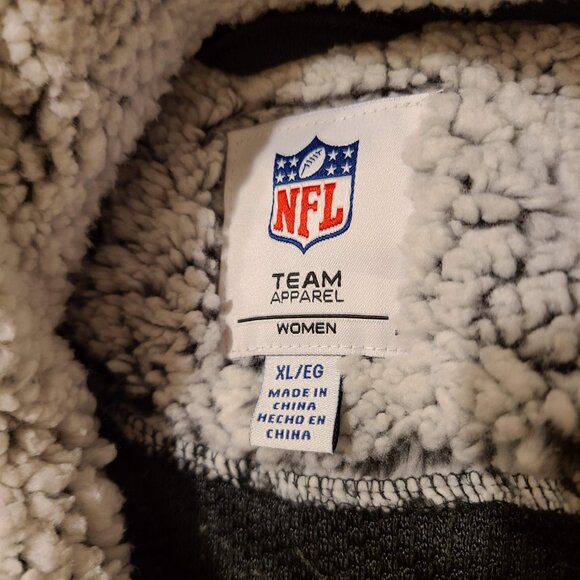 CAROLINA PANTHERS Gray Sherpa Quarter-Zip Pullover -XL - Picture 5 of 6